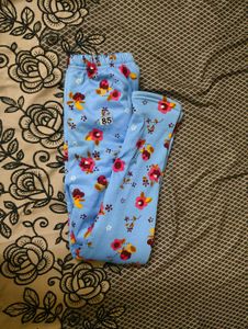 Cute Floral Print Girls Pajama Bottoms