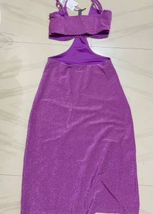 Sparkly Cut-out Maxi Dress
