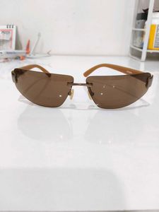 Fastrack Brown Rimless Sunglasses women