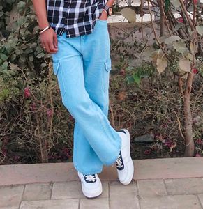 Light Blue Cargo Jeans