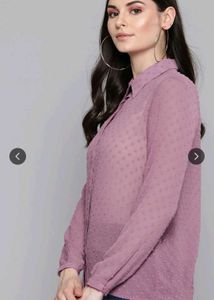 Chic Purple Textured Shirt