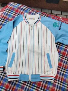Chic Striped Bomber Jacket