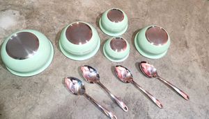 Stainless Steel cook and serve handi set