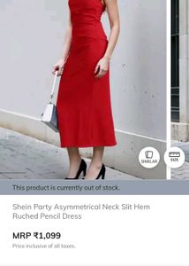 new with tag Elegant Red One-Shoulder Dress