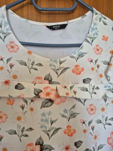 Cute Floral Print Flutter Sleeve Dress