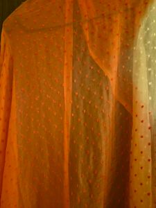 Cream Embroidered Kurta Set L size