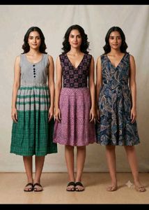 Boho Style Floral Print Midi Dress combo