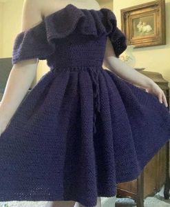 Boho Crochet Off-Shoulder Dress