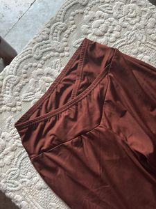 Brown Bell Bottom Pants