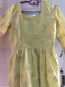 Elegant Yellow Printed Kurta