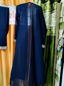 Elegant Navy Blue Embroidered Kurta Set