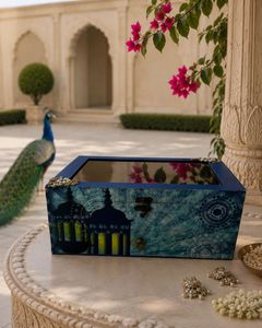 Blue Lantern Design Big Jewelry Box