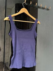 Ribbed Square Neck Tank Top