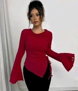 Ribbed Knit Asymmetrical Top (4 colors)