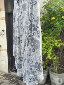 Grey Paisley Print Long Sleeve Top