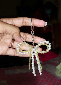 Beaded Bow Keychain