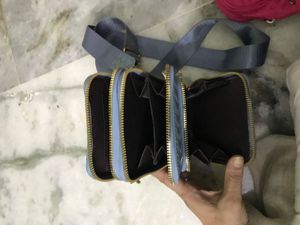 Blue Crossbody Wallet Bag