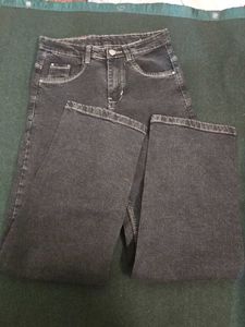 Stylish Dark Wash Wide Leg Jeans
