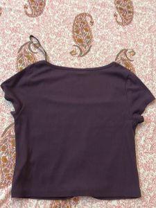 Ribbed Square Neck Top