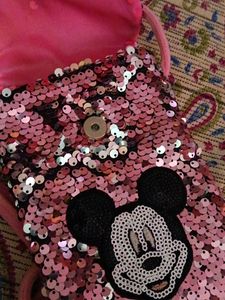 Sparkly Mickey Mouse Crossbody Bag