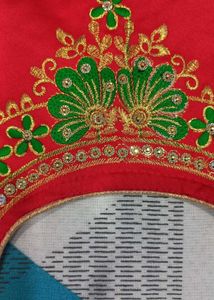 Red Embroidered Blouse