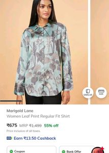 Marigold Lane's Tropical Print Button-Up Shirt