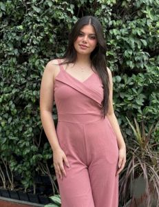 Chic Rose Pink Wide Leg Jumpsuit