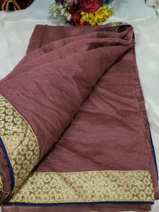Elegant Rose Pink Saree with blouse