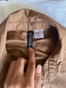 H&amp;M Cotton Boxy Cropped shirt