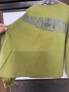 Oversized Green Crewneck Sweatshirt