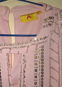 Elegant Pink Sequin Kurta