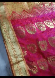 New Pattu Saree Stone Work With Blouse