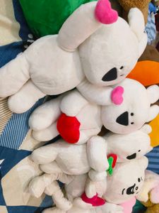 Adorable White Teddy Bears Lot