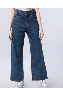 Trendy High-Waisted Wide Leg Jeans