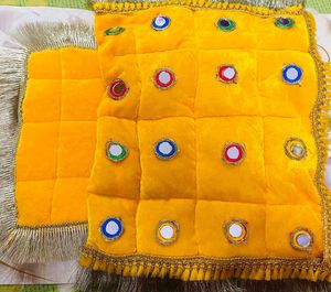 Laddu Gopal Fancy Rajiyi Bedsheet Colour Yellow 💛