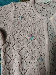Cute Pink Crochet Cardigan
