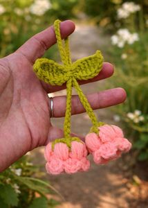 Blush Blossom Crochet Charm