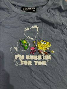 SpongeBob Graphic Crop Top