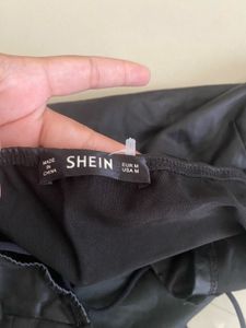 Sleek Black Satin Crop Top