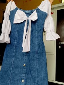 a bodycon denim dress