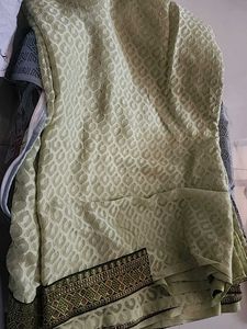 Vintage Green Printed Fabric