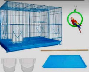 Durable Blue Bird Cage for Small Pets