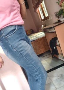 Ripped Knee Denim Jeans