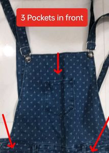 Denim Polka Dot Dungaree