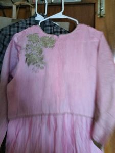 Beautiful Pink Embroidered Ethnic Gown