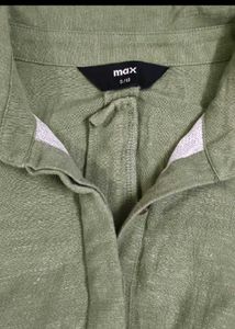 Chic Green Shirt Dress with Belt