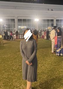 Charcoal Mock Neck Long Sleeve Dress