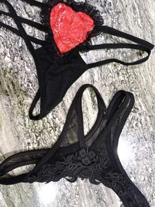 Sexy Thongs with Heart Detail