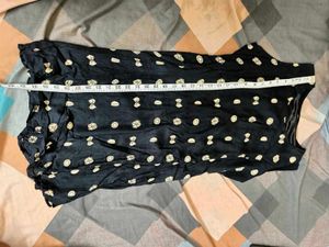 Stylish Navy Blue Printed Dress