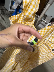 Cute Yellow Gingham Dress